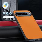 For Google Pixel 9 / 9 Pro Ultra-thin Plain Skin Leather Phone Case(Orange) - 3