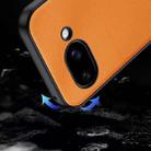 For Google Pixel 9a Ultra-thin Plain Skin Leather Phone Case(Black) - 3