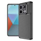 For Xiaomi Redmi Note 13 Pro+ Carbon Fiber Texture Shockproof TPU Phone Case(Black) - 1