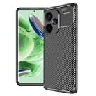 For Xiaomi Redmi Note 13 Pro China Carbon Fiber Texture Shockproof TPU Phone Case(Black) - 1