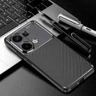 For Xiaomi Redmi Note 13 Pro 4G Carbon Fiber Texture Shockproof TPU Phone Case(Black) - 1
