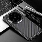 For Xiaomi 14 Ultra Carbon Fiber Texture Shockproof TPU Phone Case(Black) - 1