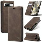 For Google Pixel 8 CaseMe 013 Multifunctional Horizontal Flip Leather Phone Case(Coffee) - 1