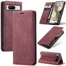 For Google Pixel 8 CaseMe 013 Multifunctional Horizontal Flip Leather Phone Case(Wine Red) - 1