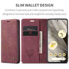 For Google Pixel 8 CaseMe 013 Multifunctional Horizontal Flip Leather Phone Case(Wine Red) - 3