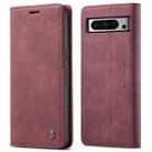 For Google Pixel 8 Pro CaseMe 013 Multifunctional Horizontal Flip Leather Phone Case(Wine Red) - 2