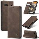 For Google Pixel 6A CaseMe 013 Multifunctional Horizontal Flip Leather Phone Case(Coffee) - 1