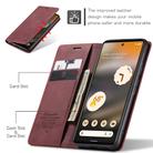 For Google Pixel 6A CaseMe 013 Multifunctional Horizontal Flip Leather Phone Case(Wine Red) - 3