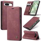 For Google Pixel 8A CaseMe 013 Multifunctional Horizontal Flip Leather Phone Case(Wine Red) - 1