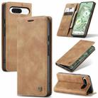 For Google Pixel 8A CaseMe 013 Multifunctional Horizontal Flip Leather Phone Case(Brown) - 1