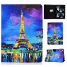 For iPad 10.2 / 10.5 / iPad Air 10.5 2019 TPU Electric Pressed Horizontal Flip Leather Case with Holder & Card Slot & Sleep / Wake-up Function(Eiffel Tower) - 1