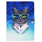 For iPad Air / Air 2  / iPad 9.7 2017 / 2018 TPU Electric Pressed Horizontal Flip Leather Case with Holder & Card Slot & Sleep / Wake-up Function(Headphone Cat) - 2