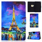 For Kindle Fire HD 10 2015 / 2017 / 2019 TPU Electric Pressed Horizontal Flip Leather Case with Holder & Card Slot & Sleep / Wake-up Function(Eiffel Tower) - 1