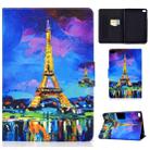 For iPad mini 5 / 4 / 3 / 2 / 1 TPU Electric Pressed Horizontal Flip Leather Case with Holder & Card Slot & Sleep / Wake-up Function(Eiffel Tower) - 1