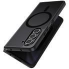 For Samsung Galaxy Z Fold4 MagSafe Ultra-thin Translucent PC+TPU Phone Case(Black) - 1