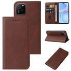 For Huawei Maimang A20 Magnetic Closure Leather Phone Case(Brown) - 1
