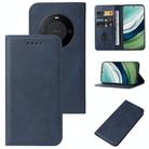 For Huawei Mate 60 Magnetic Closure Leather Phone Case(Blue) - 1