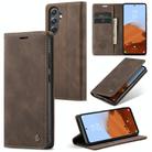 For Samsung Galaxy S23 FE 5G CaseMe 013 Multifunctional Horizontal Flip Leather Phone Case(Coffee) - 1