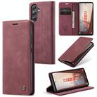 For Samsung Galaxy S23 FE 5G CaseMe 013 Multifunctional Horizontal Flip Leather Phone Case(Wine Red) - 1