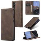 For Samsung Galaxy S24 5G CaseMe 013 Multifunctional Horizontal Flip Leather Phone Case(Coffee) - 1