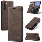 For Samsung Galaxy S24+ 5G CaseMe 013 Multifunctional Horizontal Flip Leather Phone Case(Coffee) - 1