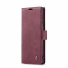 ForSamsung Galaxy S24 Ultra 5G CaseMe 013 Multifunctional Horizontal Flip Leather Phone Case(Wine Red) - 2