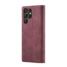 ForSamsung Galaxy S24 Ultra 5G CaseMe 013 Multifunctional Horizontal Flip Leather Phone Case(Wine Red) - 3