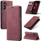 For Samsung Galaxy A25 5G CaseMe 013 Multifunctional Horizontal Flip Leather Phone Case(Wine Red) - 1