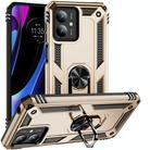 For Motorola Moto G14 Shockproof TPU + PC Phone Case with Holder(Gold) - 1