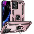 For Motorola Moto G14 Shockproof TPU + PC Phone Case with Holder(Rose Gold) - 1