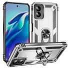 For Motorola Moto G Power 5G 2024 Shockproof TPU + PC Phone Case with Holder(Silver) - 1