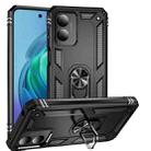 For Motorola Moto G Play 4G 2024 Shockproof TPU + PC Phone Case with Holder(Black) - 1