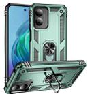 For Motorola Moto G Play 4G 2024 Shockproof TPU + PC Phone Case with Holder(Dark Green) - 1