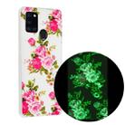 For Samsung Galaxy A21s Luminous TPU Mobile Phone Protective Case(Rose Flower) - 1