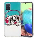 For Samsung Galaxy A71 5G Luminous TPU Mobile Phone Protective Case(Headset Dog) - 1