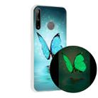 For Huawei P40 lite E Luminous TPU Mobile Phone Protective Case(Butterfly) - 1