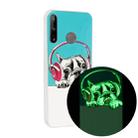 For Huawei P40 lite E Luminous TPU Mobile Phone Protective Case(Headset Dog) - 1