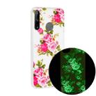 For Huawei P40 lite E Luminous TPU Mobile Phone Protective Case(Rose Flower) - 1