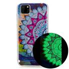 For Huawei Y5p Luminous TPU Mobile Phone Protective Case(Half-flower) - 1