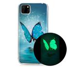 For Huawei Y5p Luminous TPU Mobile Phone Protective Case(Butterfly) - 1