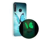 For Huawei Y6p Luminous TPU Mobile Phone Protective Case(Butterfly) - 1