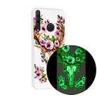 For Huawei Y6p Luminous TPU Mobile Phone Protective Case(Flower Deer) - 1