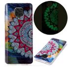 For Xiaomi Redmi Note 9 Pro Luminous TPU Mobile Phone Protective Case(Half-flower) - 1