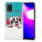 For Xiaomi Mi 10 Lite Luminous TPU Mobile Phone Protective Case(Headset Dog) - 1