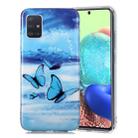 For Samsung Galaxy A71 5G Luminous TPU Soft Protective Case(Butterflies) - 1