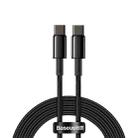 Baseus Tungsten Gold Series 100W USB-C / Type-C to USB-C / Type-C Fast Charging Data Cable, Length:2m(Black) - 1