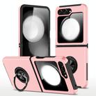 For Samsung Galaxy Z Flip5 PC + TPU Magnetic Phone Case with Invisible Ring Holder(Rose Gold) - 1