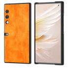 For Honor V Purse Dual Color Lichi Texture PU Phone Case(Orange) - 1