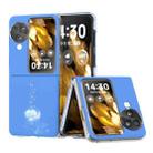 For OPPO Find N3 Flip Painted Pattern PC Phone Case(Blue Flower) - 1