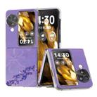 For OPPO Find N3 Flip Painted Pattern PC Phone Case(Violet) - 1